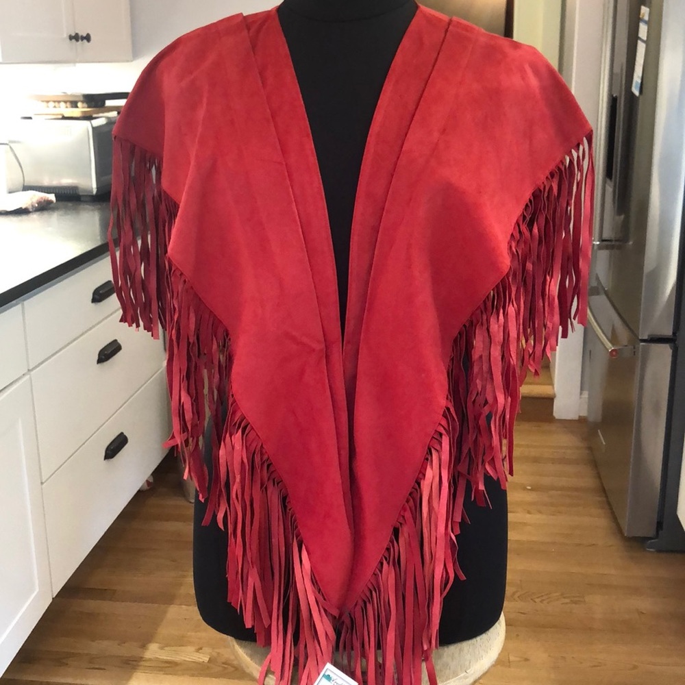 Authentic Western Suede Shawl